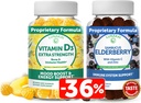 Lunakai vitamín D3 a bazové guličky Bundle - Imunita, kosti a nálada podpora doplnok pre dospelých a deti - Non-GMO, žiadna kukuričná sirup, Všetky prírodné Gummy