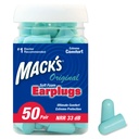 Mack's Original Soft Foam Earplugs, 50 Pair - 33dB Highest NRR, Comfortable Ear Plugs for Sleeping, Snoring, Work, Travel & Loud Events | Made in USA
