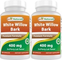 Best Naturals White Willow Bark 400 mg 180 Capsules (180 Count (Pack of 2))