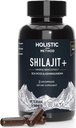 Pure Himalayan Shilajit pre mužov a ženy - 120 Shilajit Resin Kapsule s morským machom, Ashwagandha, Rhodiola a Ginko Biloba - Podporuje energiu Boost & Immune Support (120 Počet)