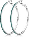 925 Strieborné náušnice Veľké náušnice Kamienky Veľké Cubic Zirconia Hoop náušnice tenké Kamienky Round Hoop náušnice pre ženy 20/30/40/50/60/70 mm Iskra s kryštálmi pre ženy