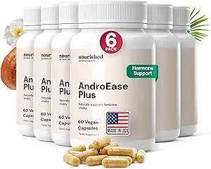 Vyživený AndroEase Plus - Prírodná rovnováha doplnok pre ženy - Vegan Formula so zinkom a pílou Palmetto -360 Kapsule pre Denné wellness a vitality - Made in USA