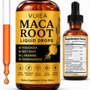 Vuiea Maca Root Drops, 5-in-1 Herbal Liquid Supplement with Ashwagandha