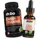 Candi Cleanse Support Supplement Pills & Drops - Organické Oregano Oil Drops Liquid & Black Walnut Wormwood - Extra sila Natural Oral Gut Cleanser Detox Zdravotné doplnky a kapsule kyseliny kaprylovej
