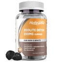 Zeolit Detox pre deti Gummies s aktívnym Charcoal, Clinoptilolite Zeolit s vitamínom B12 a D3 pre deti a dospelých, žuvacie Zeolit Supplement for Gut & Immune Support, Blueberry flavor, 60 Ct