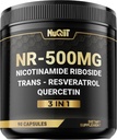 NAD+ Doplnky s nikotínamidom Riboside, Resveratrol, Quercetin - 90 Počet - 90 dní