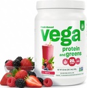 Vega Protein and Greens Protein Powder, Berry - 20g Plant Based Protein Plus Veggies, Vegan, Non GMO, Pea Protein for Women and Men, 1.2 lbs (Backaging May Vary)