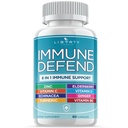 8 v 1 Imunitná obranná podpora, Imunitné kapsule doplnok s Echinacea zinok 50 mg, vitamín C, D3 5000 IU, kurkumín a zázvor, Echinacea - pre deti dospelých (1 balenie)