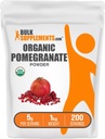 BulkSupplementments.com Organické granátové jablko prášok - granátové jablko doplnok pre imunitnú podporu, bylinné doplnky - bez lepidla, 5g na porciu, 1kg (2,2 lbs) (Pack of 1)