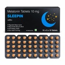 Sleepin Melatonin Tablets 10mg, Natural Sleeping Pills | Sleep Aid Supplement | Fall Asleep Faster, Stay Asleep Longer, Non-habit Forming Sleep Aid - 50 Tablets(10 X 5)