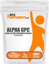 BulkSupplementments.com Alpha GPC Powder - Choline Supplements, Alpha GPC 300mg - Unflavred & Gluten Free, 600mg per Serving, 1kg (2,2 lbs) (Pack of 1)