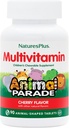 Natures Plus Animal Parade Multivitamin Children's Chewables - Cherry Flavor - 90 Animal-Shaped Tablets - Promotes Health & Well-Being - Vegetarian, Gluten Free - 45 Servings