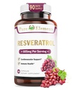 Resveratrol 1450mg Extra sila Formula pre podporu lepšie kože a imunity s extraktom zo zeleného čaju, Grape Seed extrakt, červené víno extrakt a ďalšie 90 dní