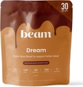 Beam Dream Sleep Powder, L-Theanine, Apigenin, Reishi a horčík, tretia strana testovaný prírodný spánok pomoc a spánok doplnok pre hlboký spánok, relaxácia a zotavenie, Prírodný spánok podpora, 30 porcií