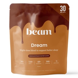 Beam Dream Sleep Powder, L-Theanine, Apigenin, Reishi a horčík, tretia strana testovaný prírodný spánok pomoc a spánok doplnok pre hlboký spánok, relaxácia a zotavenie, Prírodný spánok podpora, 30 porcií