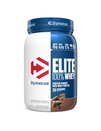 Dymatize Elite 100% Srvátkový prášok, Čokoláda, 25g bielkovín, 5,5g BCAA, Menej ako 140 kal., Gluten bez, 3g Carb, 2g cukru, 3g tuku (25 porcií)