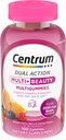 Centrum MultiGummies Multi+ Beauty Dual Action Multivitamín, špeciálne navrhnutý s biotínom pre zdravé vlasy, pokožku a nechty, Cherry/Berry/Orange Flavors - 100 Počet