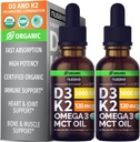 NUSAVA Vitamín B12 Tekuté kvapky, neochutené D3 K2, a Chlorofylové bubliny - Silné tekuté vitamíny pre srdce, energiu, mozog a imunitnú podporu - bez GMO, bez lepidla, 2pk Každý