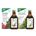 Floradix by Salus Gallexier Bylinné bitters (8.5 oz) & Železo a byliny (8.5 oz) Bundle - Bylinné Bitter pre podporu trávenia* - Železo doplnok pre zdravú podporu energie