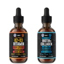 HERBIFY Bundle - K2 a D3 kvapky & Biotin a kolagén kvapky - Bone sila & vlasy, koža, nechty podpora