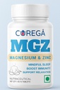 MGZ Magnesium & Zinc Tablets for Mindful Sleep, Relaxation & Immunity Support | Nutraceutical Supplement | 60 Tablets