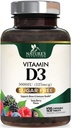 Vitamín D3 5000 IU (125 μg) Príroda extra sila Vitamín D doplnok Žuvateľný pre imunitnú podporu zdravie - kosti, zuby a svalové doplnky - bez cukru, bez GMO, bez lepidla - 120 počet tabliet