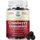 Prírodné brusnice Gumies pre ženy a mužov - Extra sila Delicious Antioxidant brusnicové žuvačky pre močové Tract Zdravie Obličky Podpora močového mechúra a imunitného zdravia - Vegan Gluten & Želatína zadarmo