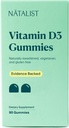 NATALIST Vitamín D3 1000 IU (25 μg) Gumičky Vysoká potencia Imunitná podpora zdravia Doplnková denná zdravá kosť, zuby a svalová forma pre ženy a mužov - Vegetarián, bez lepidla - 90 Gummies