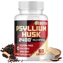 BEBEFEN Psyllium Husk Kapsule 2400mg s čiernym korením - 2 mesiace dodávky - Denné Rozpustné vlákno pre zdravie Gut - Non-GMO a Gluten-Free Formula