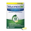 Mucinex DM 12Hr Chest Congestion & Cough Medicine Pre dospelých, Cold And Cough Medicine for Prebytok Mucus Relief, 600 mg Guaifenesin & 30 mg Dextrometorfan HBr, 68 Bi-Layer Tablets
