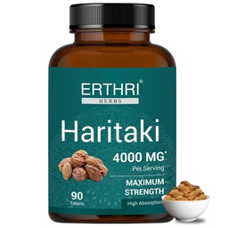 Haritaki Tablet 4000mg, 90 Count, Ayurvedic Herbal Supplement