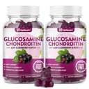 Gglukozamín Chondroitín Gummies Bez cukru, extra sila 1500mg Glukozamín s chondroitín MSM & Turmerica, Joint Support Supplement for Men & Women Joint Health (120 gróf (Stock of 2))