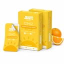 Justt Essentials D3+K2 Vitamin D3 Oral Strips (Pack of 2), 600 IU, Orange Burst Flavour, Fast Dissolving, Sugar-Free, 60 Strips