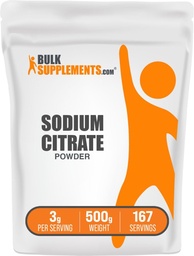 BulkSupplementments.com Sodík Dusičnan sodný prášok - Citrát sodný Food Grade, Emulgátor, Flavor Enhancer - bezlepok, 3g na obsluhu, 500g (1,1 lbs) (Pack of 1)