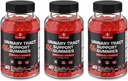 Silné brusnicové Gummies 1500mg s D Mannose - močové tract zdravie pre ženy a mužov, močové sčervenanie a močový mechúr Rýchle aktívne podporné doplnky s Hibiscus prášok, 180 Počet