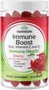 Swanson Immune Boost Gummies s acerolou, zinkom a vitamínom C a D - Všetky prírodné doplnky podporujúce zdravý imunitný systém - pomáha podporovať zdravé telo - (Cherry, 60 Gummies)