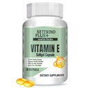 Nutrino Plus Vitamin E Softgel Capsule Helps in Treats Dark Circles, Support Nails Health, Helps in Hair Growth, Good for the Skin | Formulated in USA