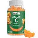 Vitamín C Gummy pre dospelých - 250 mg Chumný vitamín C Gummy - VIT C Gummy - Imunitná podpora Supplement -Orange Ochutené Kosher, Halal, Gluten bez (100 Počet)