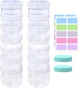 2 balenie 7 denné pilulky Organizátor prípad Stackable týždenné doplnky vitamíny pilulky držiak dispenzér veľké priesvitné jasné s extra vetru