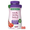 Prirodzene Bounty Optimálne riešenia Pokročilé vlasy, koža a nechty Pektín Gummy, 2x Biotin per Serving, No Stick Gummy, Vegetariánska formula, Jahodová chuť, 200 ct, 100 Celkové služby