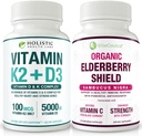 Maximum absorpcie Vitamín K2 + D3 a organické bazy s čiernym ríbezľom a Echinacea 