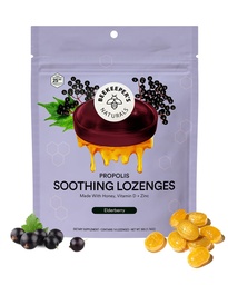Včelárske prírodné upokojujúce med bazový kašeľ kvapky Imunitná podpora s vitamín D, zinok a Propolis Hrdlo upokojujúce Lozenges, 14 Ct