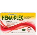 PrírodaPlus Hema-Plex Železo - 30 Tablety na pomalú relaxáciu, balenie po 3 - celkové zdravie krvi - 85 mg pomletého železa - s vitamínom C a bioflavonoidmi - Non GMO, vegetariánske a bezlepkové - 90 Celkové služby