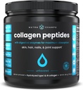 Kolagén Peptidy prášok - zvýšená absorpcia, dvojité hydrolyzované, tráva Fed, Keto Proteín prášok s vitamínom C - Premium doplnok pre rast vlasov, koža, nechty, kĺby a kosti, bez príchute