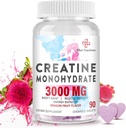 3000 MG Kreatín Monohydrát pre ženy a mužov, Kreatín pilulky s BCAA & Hydrolyzed Collagen Creatin Žuvacie tablety pre výkon a zotavenie, sila, Dragon Fruit Flavor, 90 tabliet