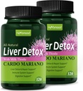 Herdmood Silymarin Milk Thistle Liver Detox Kapsule od Mastná pečeň, Alcachofa y Cardo Mariano con Silimarina para el Higado Graso, Pečeň Cleanse Detox & Repair Formula w/Artičoke Extract. 240Count