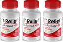 T-Relief Arnica +12 Natural Relief Actives for Back Pain Bolesť kĺbov Bolesť svalov a stuhnutosť, celé telo Rýchle pôsobenie Relief pre ženy a mužov - 100 tabliet (3 balenia)