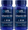 Predĺženie života Vitamín D3 5000 IU, 120 Softgels (dávka 2)