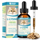 L-lyzín pre mačky,Lyzín kvapky Imunitná podpora Doplnky,Kýchanie,Cold,Allergy Relief,Runny Nos,Feline Respiration,Prírodné antibiotiká pre mačky s Colostrum,Taurine (Rast Chicken Flavor/2floz)