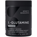 Sports Research® L-Glutamine - Cvičenie zotavenie, Immune Health & Gut Health Support - 5 G na obsluhu - 10.58 Oz